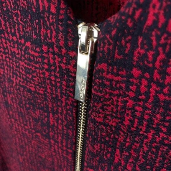 NWT - Calvin Klein - Burgundy with Black Embellishments Dress - Picture 5 of 5